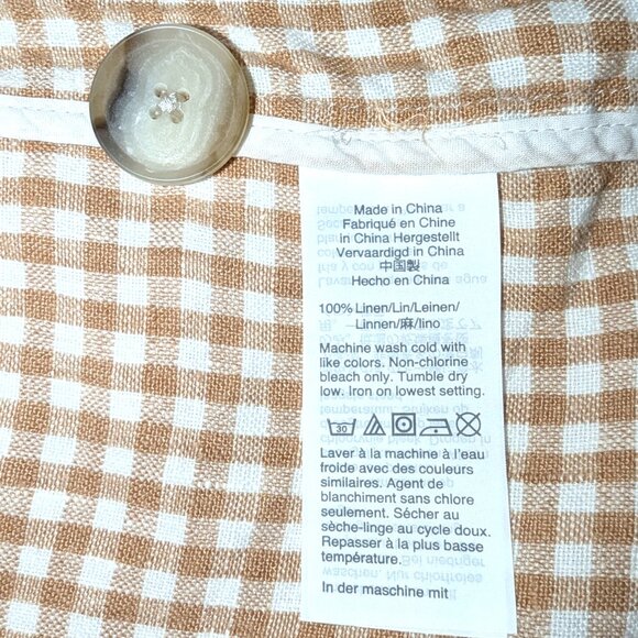 Madewell | Oversized Gingham Blazer "Dorset" in Tan & White Plaid Size XXS - Picture 9 of 11